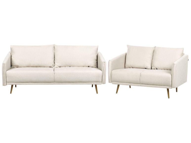 Wohnzimmer Set aus Polyester Glamourös MAURA Wohnzimmer Set aus Polyester Glamourös MAURA