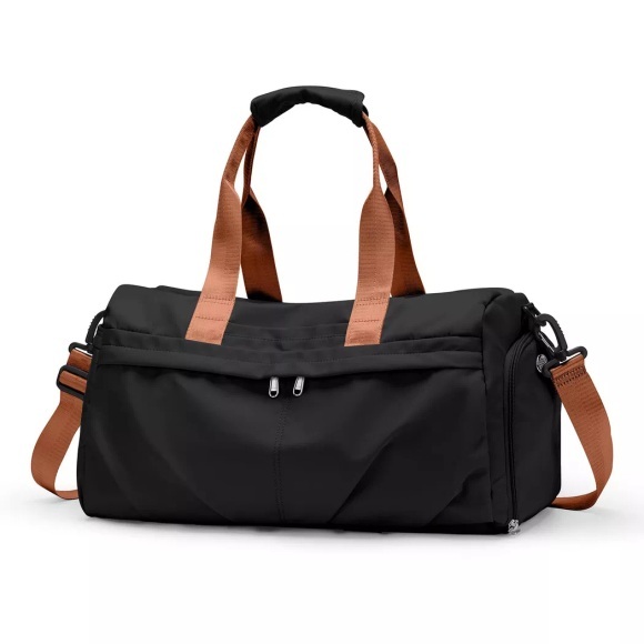Only-bags.store - Seesack Sporttasche mit Schuhfach Reisetasche Weekender Handgepäck Tasche für Flugzeug, Damen, Schwarz, One Size