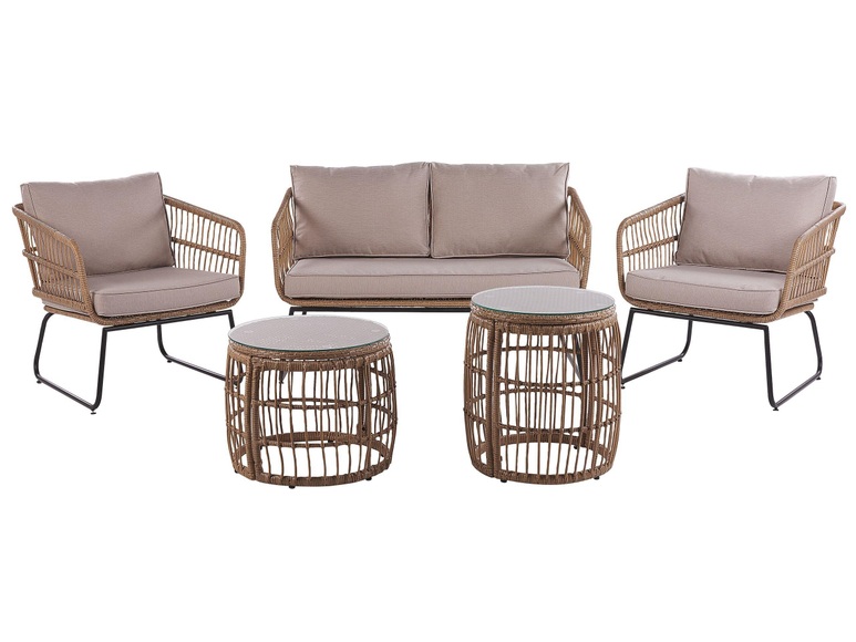 Garten Lounge aus PE Rattan Boho RAVELLO Garten Lounge aus PE Rattan Boho RAVELLO