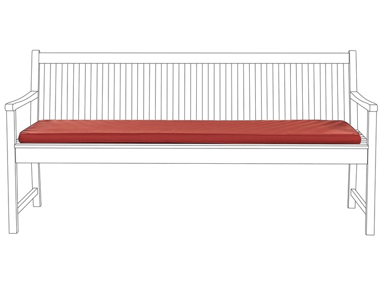 Beliani Auflage für Gartenbank TOSCANA/JAVA terracotta 169 x 50 x 5 cm