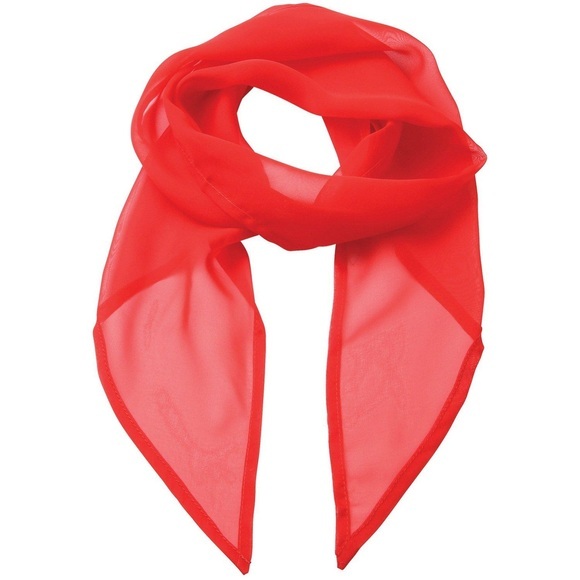 Chiffon Halstuch Damen Rot ONE SIZE