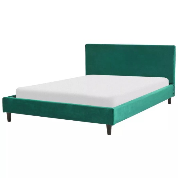 Bett mit Lattenrost aus Samtstoff Modern FITOU Bett mit Lattenrost aus Samtstoff Modern FITOU