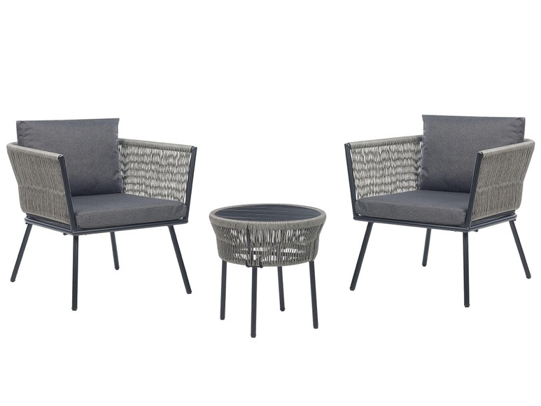 Bistro Set aus PE Rattan Boho GARGANO Bistro Set aus PE Rattan Boho GARGANO