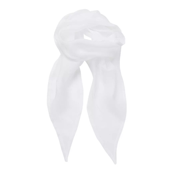 Chiffon Halstuch Damen Weiss ONE SIZE