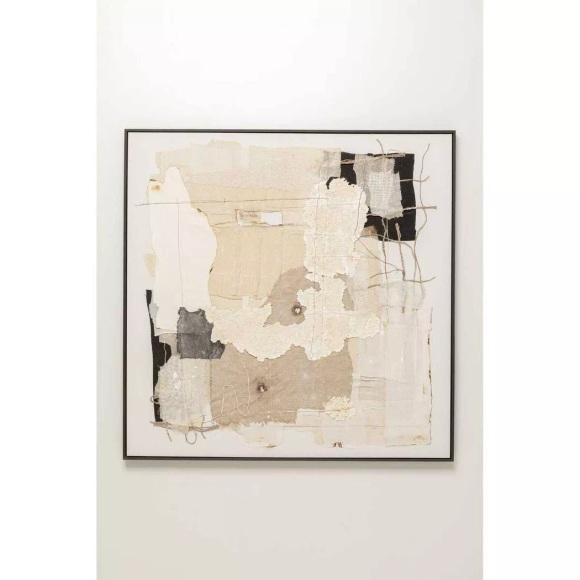 KARE Design - Gerahmtes Bild Arty Collage 120x120, One Size, Beige