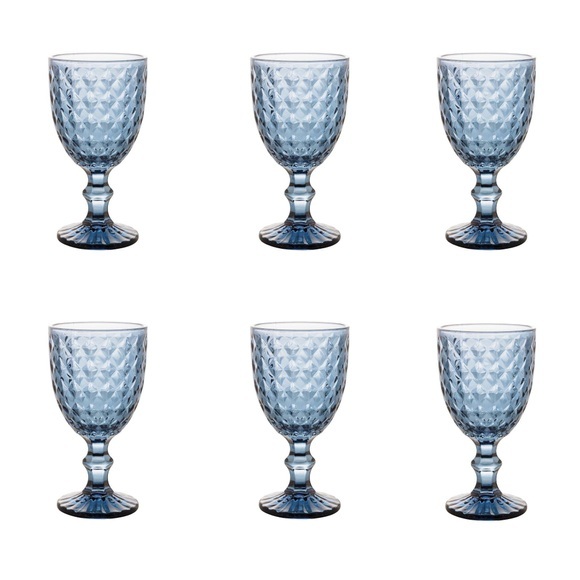 Blaues Glas Set 6 Blaues Glas Set 6