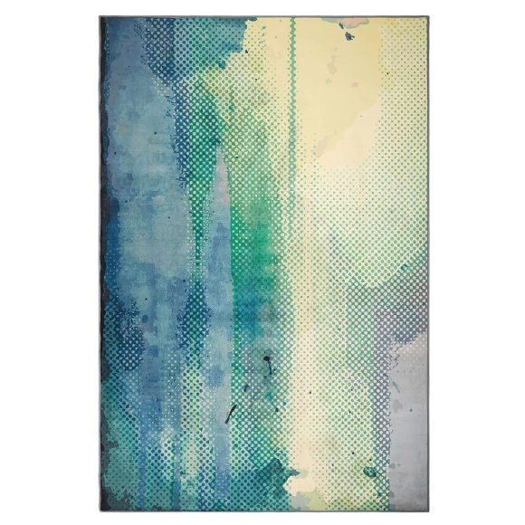 Beliani Teppich blau-grün 140 x 200 cm SUSUZ