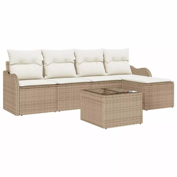 VidaXL - Garten-sofa poly-rattan, One Size, Beige
