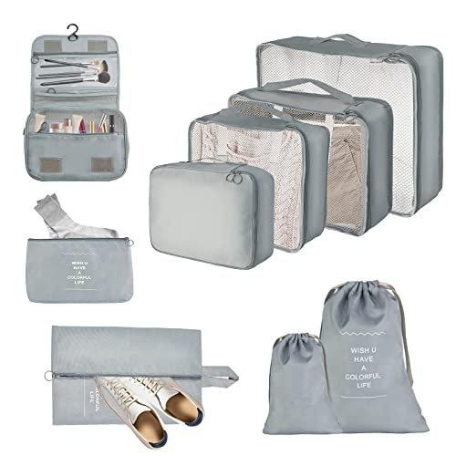 Reise Koffer Organizer Set 9-teilige Packing Cubes Unisex Multicolor ONE SIZE
