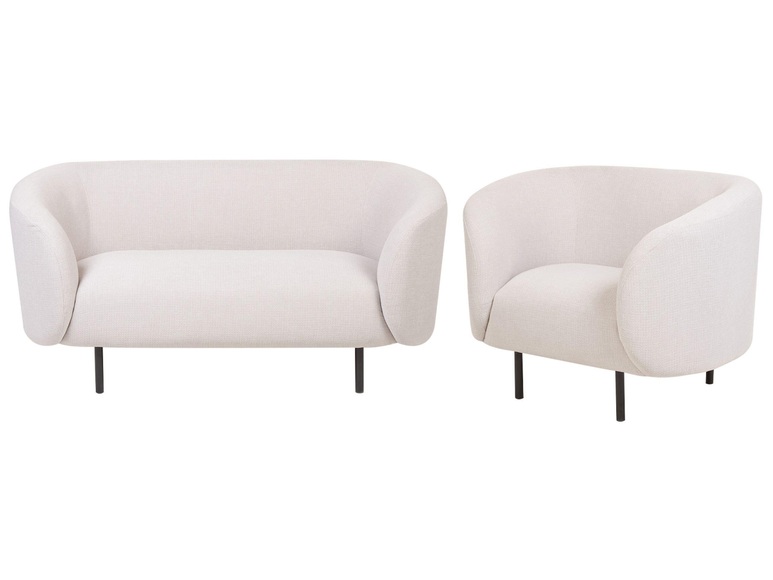 Wohnzimmer Set aus Polyester Klassisch LOEN Wohnzimmer Set aus Polyester Klassisch LOEN