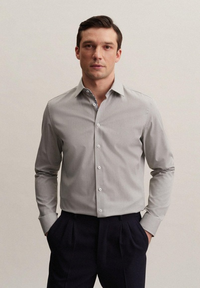 Business Hemd X-slim Fit Langarm Uni Herren Grün 36