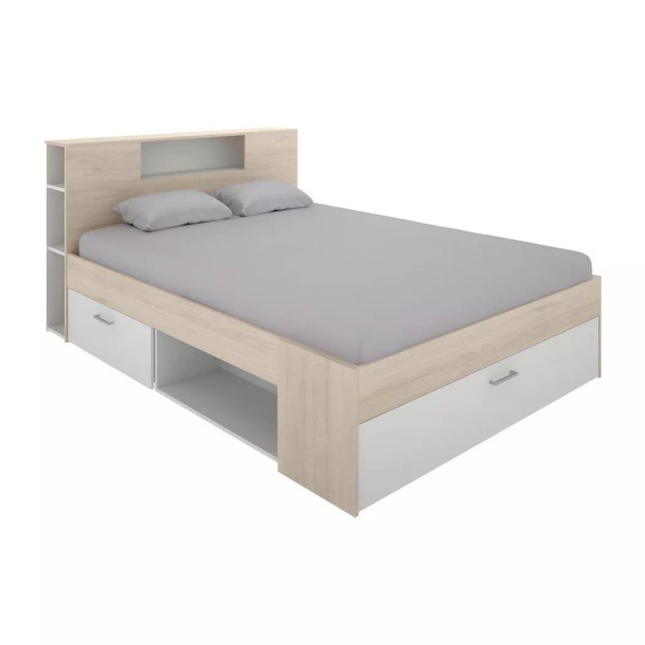 Bett mit Stauraum Schubladen Naturfarben LEANDRE Bett mit Stauraum Schubladen Naturfarben LEANDRE