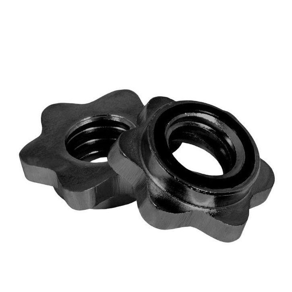 2 Sternverschlüsse Für 3031mm Hantelstangen (1 Paar) Unisex Schwarz ONE SIZE