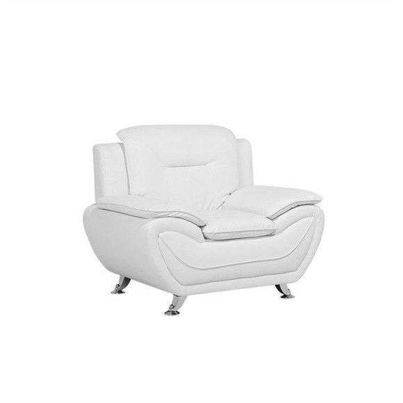 Beliani Sessel Kunstleder weiss LEIRA