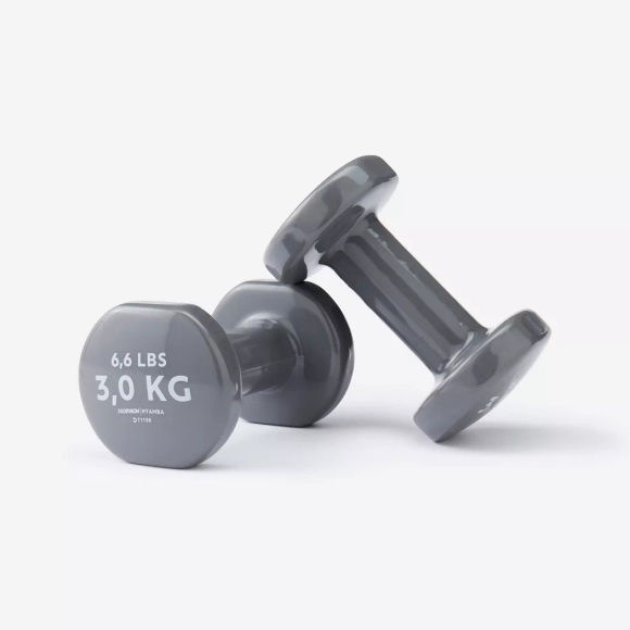Hantelset 2 × 3kg - Unisex Gewittergrau 2X3KG