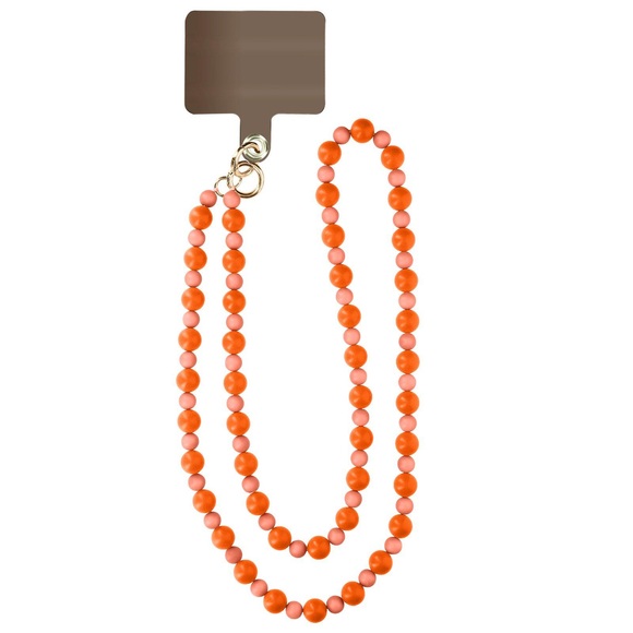 Kugelkette 120cm Orange Korallen Unisex Korall ONE SIZE