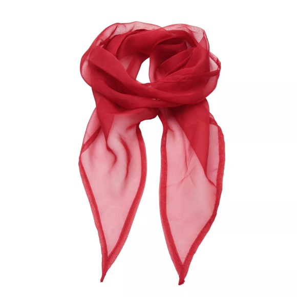 Chiffon Halstuch Damen Dunkelrot ONE SIZE
