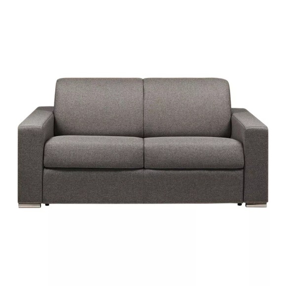 LINEA SOFA - Schlafsofa 2Sitzer Stoff CALITO Liegefläche Matratzen, One Size, Anthrazit