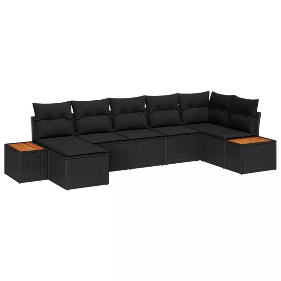 VidaXL - Garten-sofa poly-rattan, One Size, Schwarz