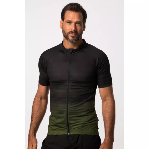 JP1880 - Fahrrad-Trikot FLEXNAMIC®, Bikewear, QuickDry, Halbarm, für Herren, Schwarz, Größe XXL