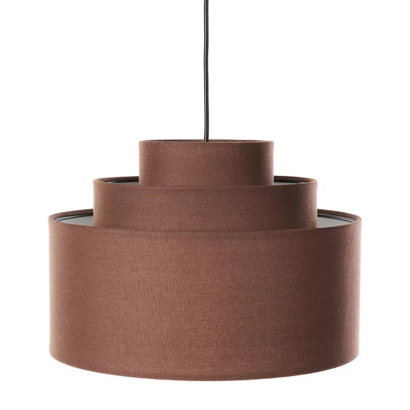 Beliani - Hängelampe aus Leinen Modern MASPARRO, One Size, Braun Bunt