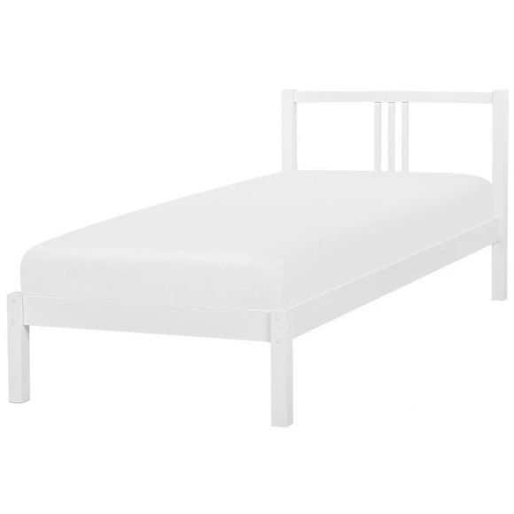 Beliani Holzbett weiss Lattenrost 90 x 200 cm VANNES