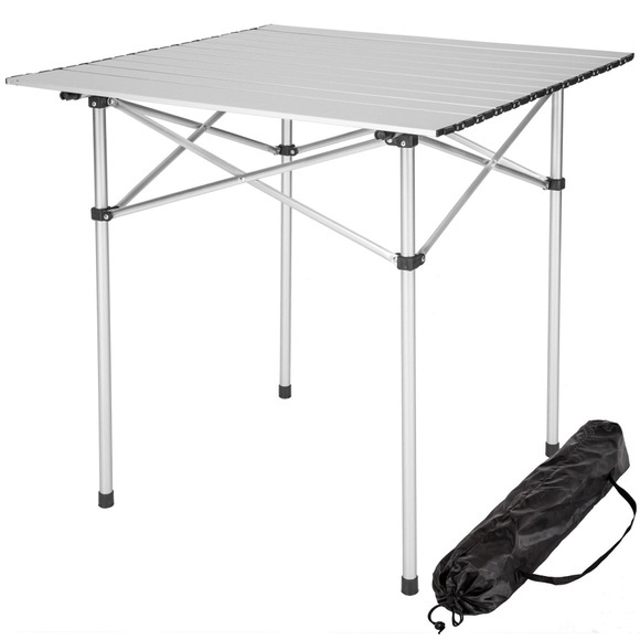 Camping Klapptisch Aus Aluminium Inkl. Tasche 70x70x70cm Unisex Grau 70 CM