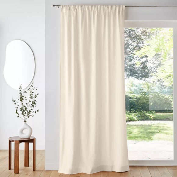 Vorhang Scenario Mit Faltenband Unisex Beige 135x220cm