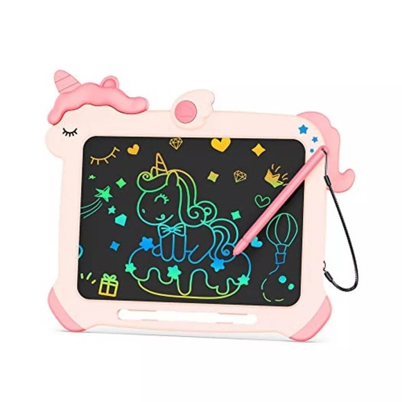 Activity-board - LCD-Magische Tafel für Kinder, Kinderspielzeug Schreibtafel, Mädchen pädagogische Lernen Einhorn, Pink