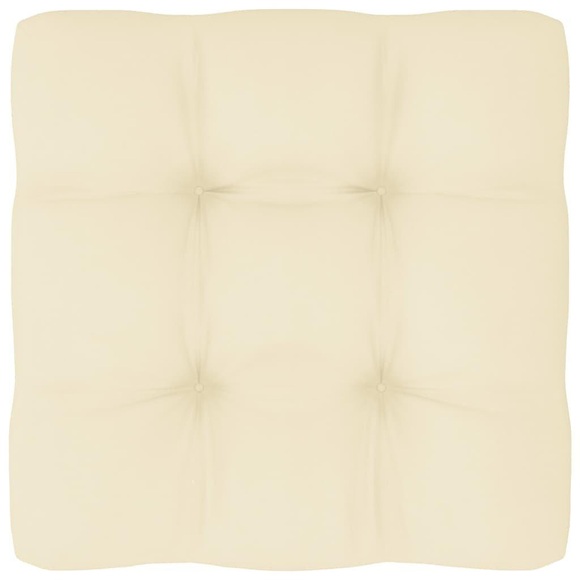 vidaXL Palettensofa-Kissen Creme 50x50x12 cm