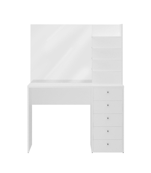 Schminktisch Mit 5 Schubladen Und 4 Regalen Mit Spiegel Marl - L105 X H140,5 Cm. Unisex ONE SIZE