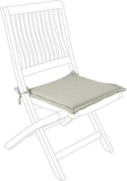 Gartenstuhl-Kissen für Sitzfläche quadratisch beige