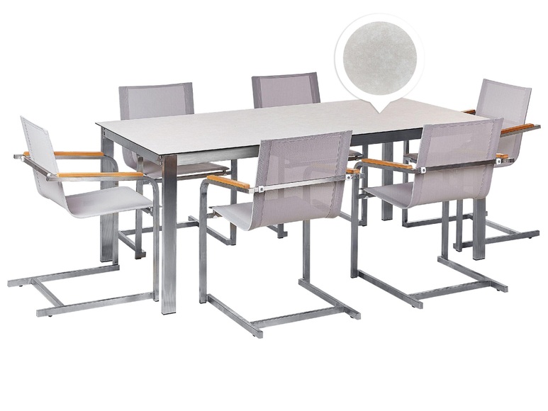Gartentisch Set aus Sicherheitsglas Modern COSOLETO Gartentisch Set aus Sicherheitsglas Modern COSOLETO