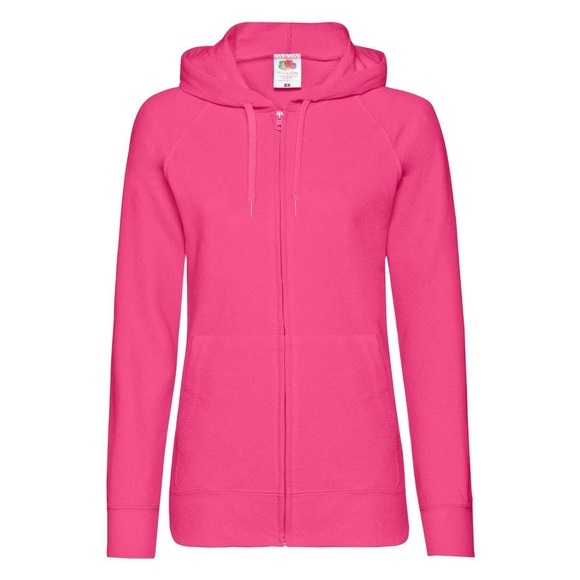 Fruit of the Loom Kapuzennickijacke »Damen Kapuzenjacke / Kapuzen-Sweatshirt / Hoodie mit Reissverschluss, tailliert«