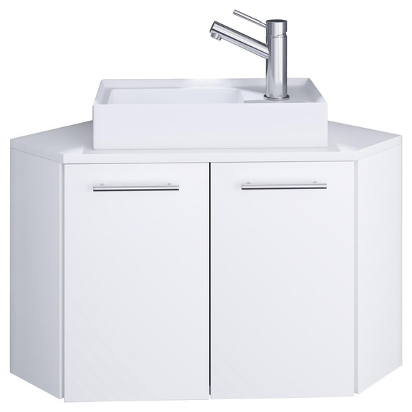 MID.YOU Waschtischkombi 50 cm , Vilosa , Weiss , Kunststoff , 50 cm , melaminharzbeschichtet,melaminharzbeschichtet,Nachbildung,Nachbildung , hängend , 000657021501