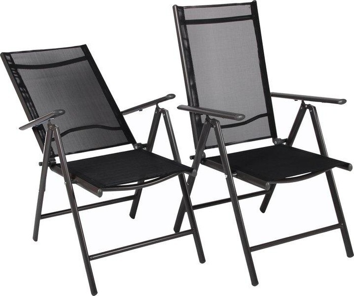 Set Aluminium Gartenstuhl Alu Hochlehner Balkonstuhl Camping Klappstuhl (2 Stück) Set Aluminium Gartenstuhl Alu Hochlehner Balkonstuhl Camping Klappstuhl (2 Stück)