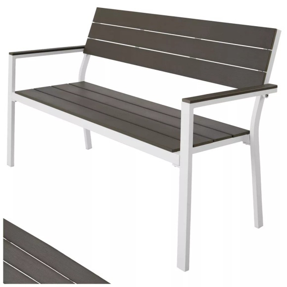 Gartenbank Line 2-Sitzer mit Aluminiumrahmen 128x59x88cm Gartenbank Line 2-Sitzer mit Aluminiumrahmen 128x59x88cm