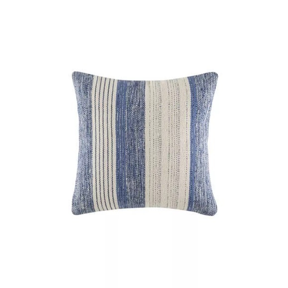 Kas - Kissenbezug Henri - 50 x 50 cm - Blau und Weiss