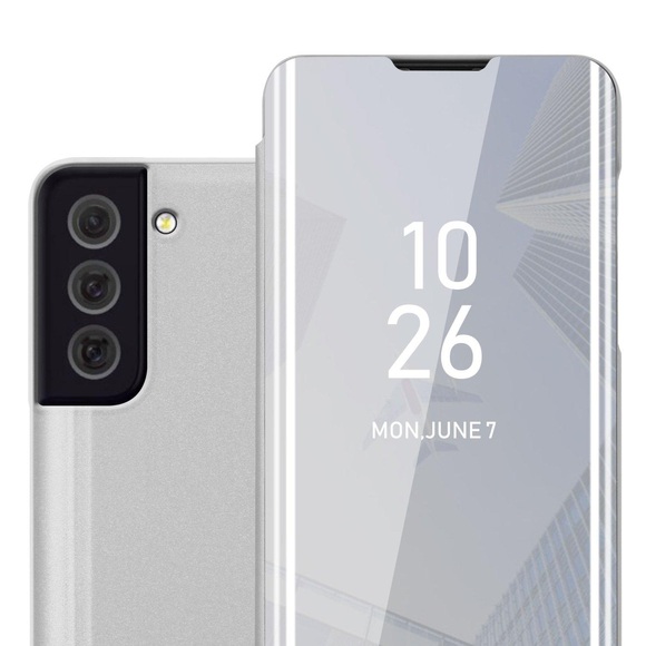 Hülle für Samsung Galaxy S22 PLUS Spiegel Standfunktion 360 Grad Schutz