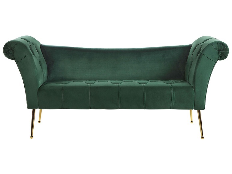 Chaiselongue aus Samtstoff Retro NANTILLY Chaiselongue aus Samtstoff Retro NANTILLY
