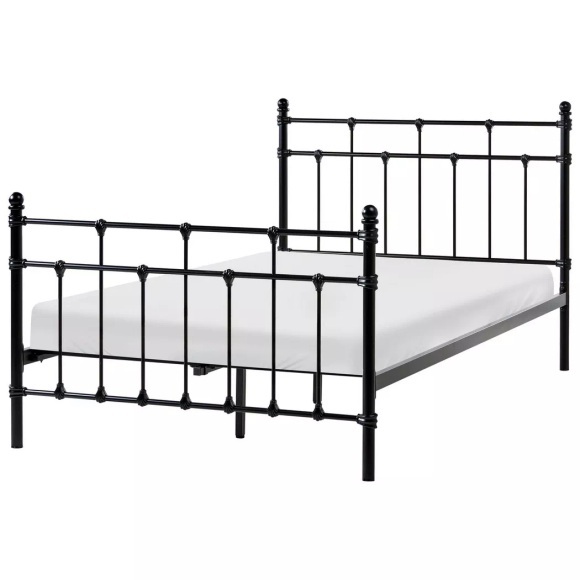 Beliani - Bett mit Lattenrost aus Stahl LYNX, 120X200CM, Schwarz