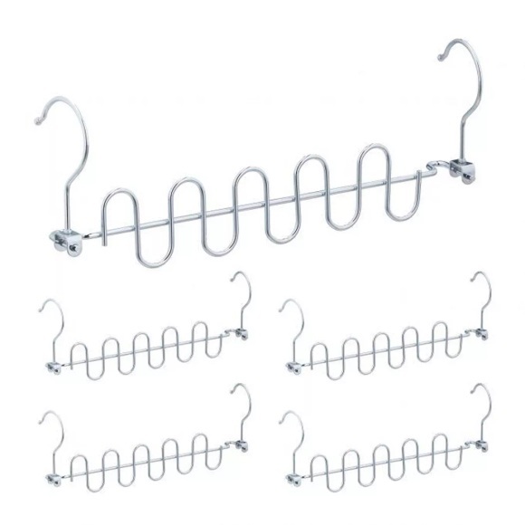 B2X - Platzsparende Kleiderbügel im 5er-Set, 18 x 39 cm