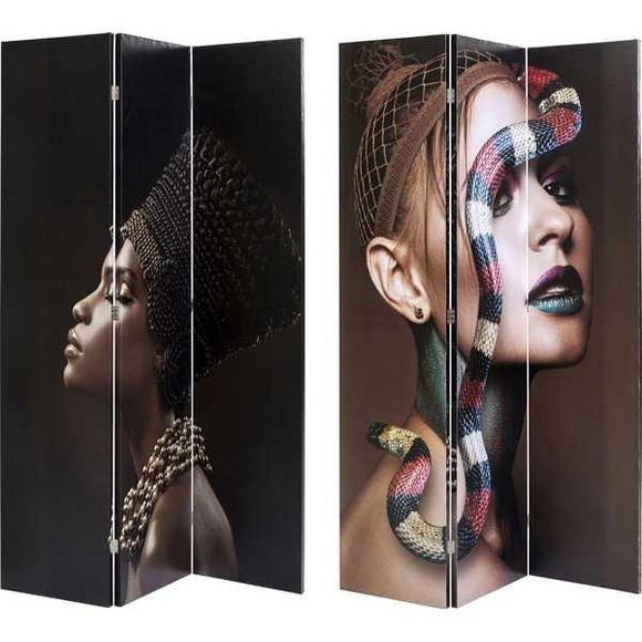 Paravent Royal Headdress vs Snake Girl 120x180