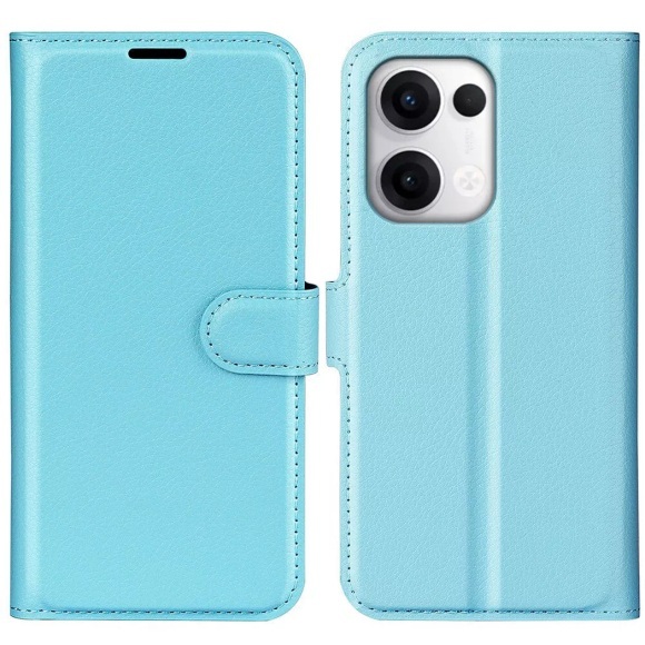 Cover-Discount - OPPO Reno13 Leder Etui Hülle, Blau