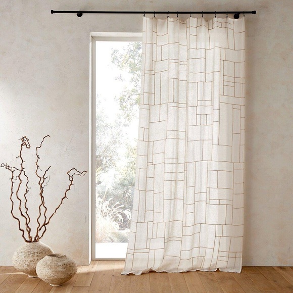 Vorhang Oulya Unisex Beige 140x180 cm