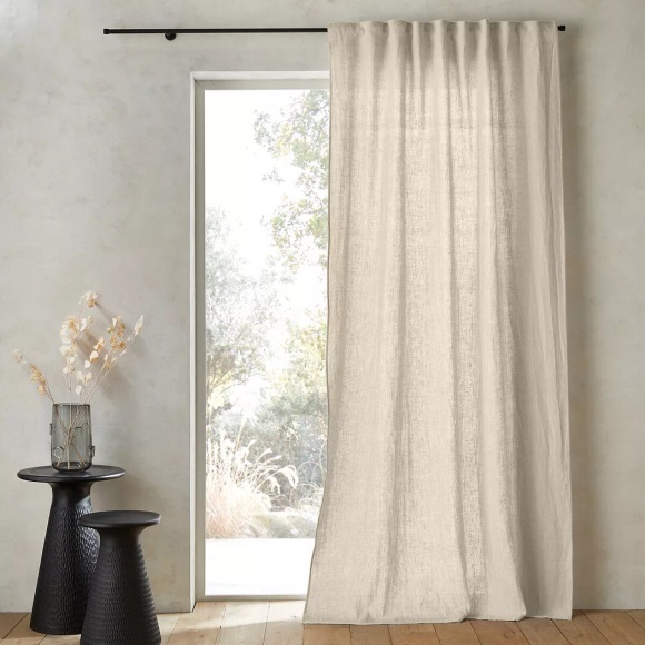 Vorhang Private Mit Faltenband Unisex Beige 140x220cm