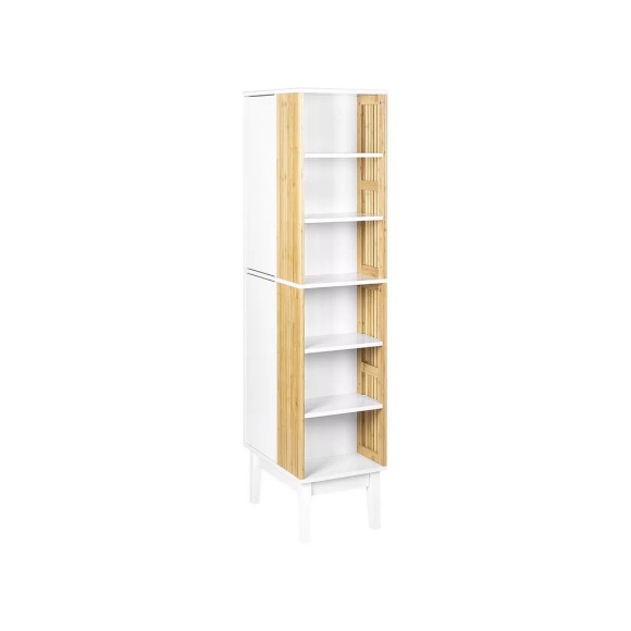 Beliani - Badezimmerschrank aus MDF-Platte Modern NUBES, One Size, Weiss Bunt