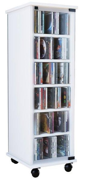 Holz CD DVD Stand Regal Schrank Standregal Rollen drehbar Valenza Glastür Holz CD DVD Stand Regal Schrank Standregal Rollen drehbar Valenza Glastür