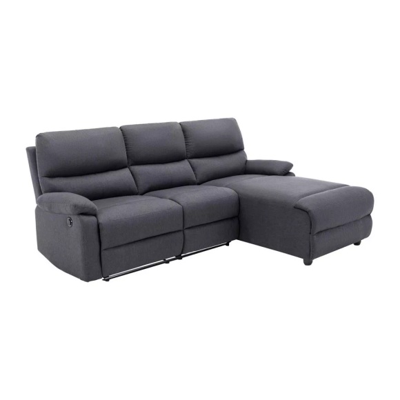 Ecksofa Relaxsofa elektrisch - Stoff - Ecke Rechts - Anthrazit - LUNANO Ecksofa Relaxsofa elektrisch - Stoff - Ecke Rechts - Anthrazit - LUNANO