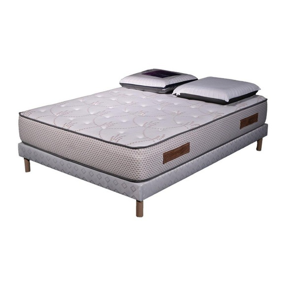 Set Cosmos White | 140x190 | 2 Kissen Visco 60x60 | Memory | 28cm | Boxspring Polster Unisex Weiss 90X190CM